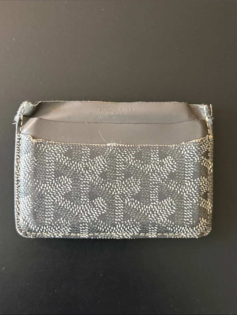 Goyard Black and Gray Signature Card Sleeve